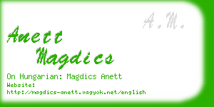 anett magdics business card